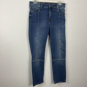 Kut from the Kloth Reese Fab Ab High Rise Ankle Straight Leg Seamed Jeans Size 4